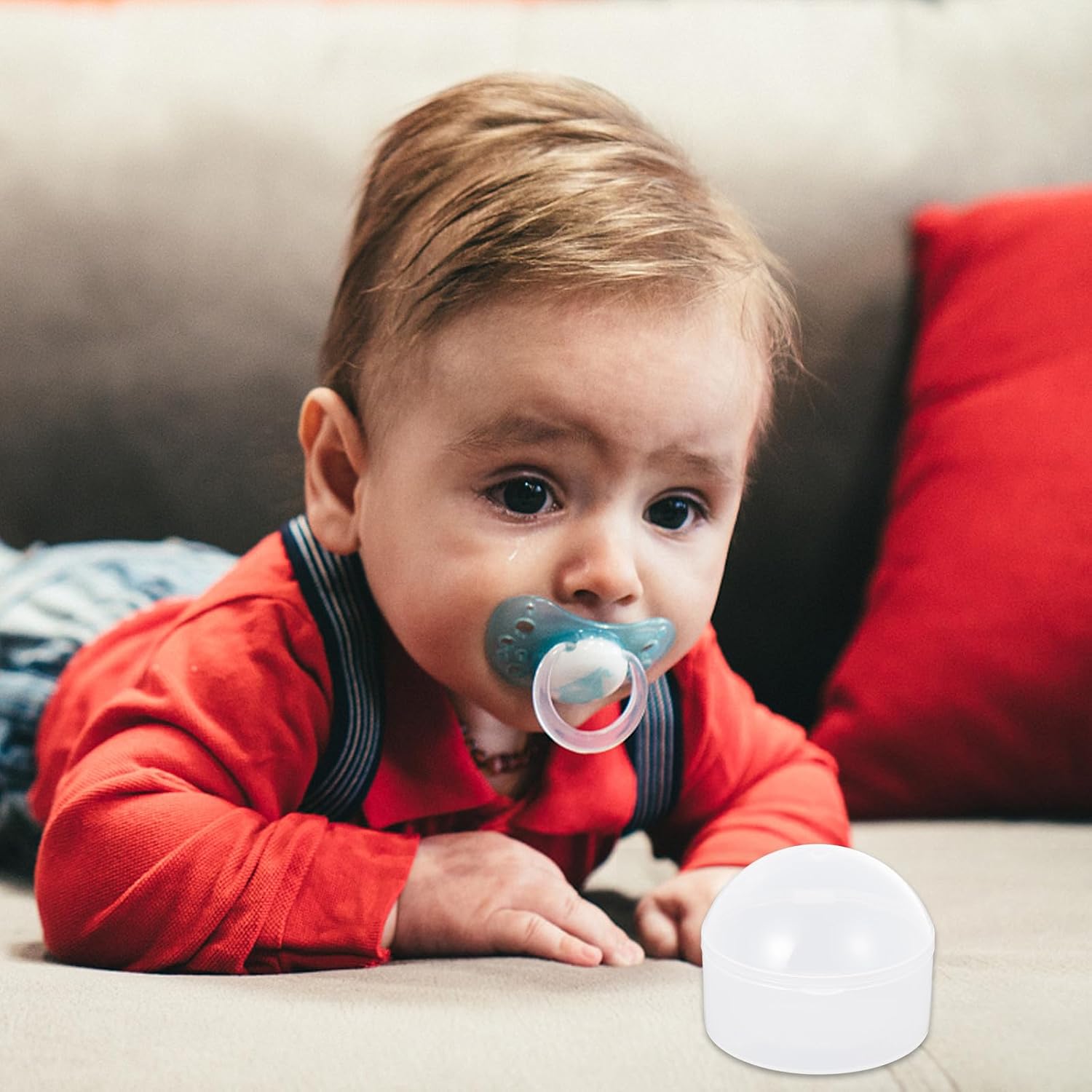 10pcs Pacifier Storage Box Pacifier Case Container Dustproof Cover Portable Holder for Travel and Home Use
