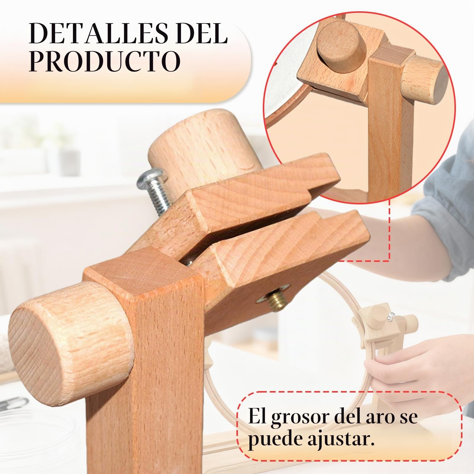 JasCherry Soporte de Costura Madera
