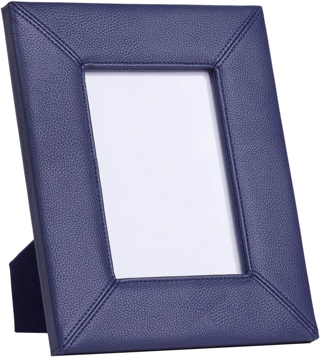 Campo Marzio A5 Photo Frame Leather Blue Tabletop Photo Frame Fits 13x18cm Photos Certificates Posters Ideal for Office and Room Decor Perfect Housewarming Gift