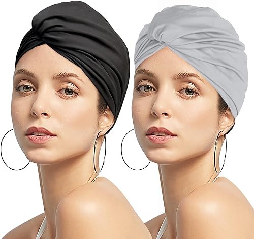 Gorro de natación elástico para mujer, pelo largo y corto, plisado, anudado, suave, no resistente al agua