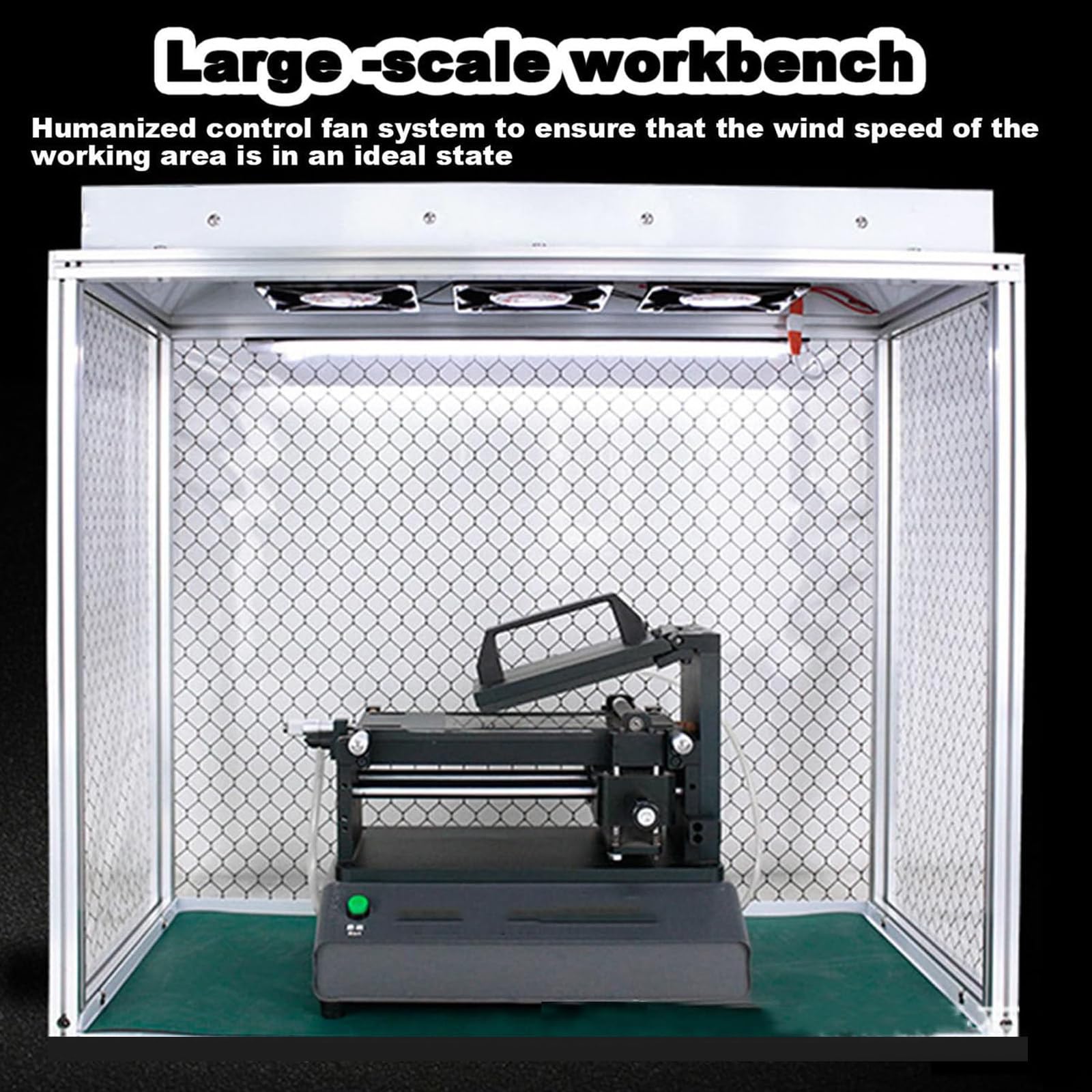 Cabina De Flujo Laminar, Banco De Limpieza De 3 Ventiladores, Campana De Flujo Laminar Vertical, Banco De Limpieza De Flujo De Aire Con Luz Y Filtro, Estación De Reparación De Pantallas LCD