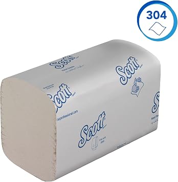 Scott Control Interfold Hand Towels 6689 - Disposable Paper Towels - 15 Packs x 304 White, (4,560 Total)