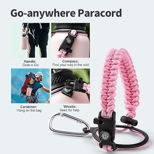 Miniatura 4 de Botella de agua con aislamiento de un galón, triple pared al vacío, fría 48 horas, a prueba de fugas, sin BPA, deportiva, grande, acero inoxidable,