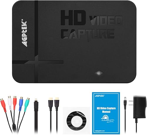 Miniatura 7 de AGPTEK Captura de video de captura de juegos HD 1080P HDMI/AV grabadora Xbox 360 y uno/PS3 PS4, soporte de micrófono con entrada HDMI y AV