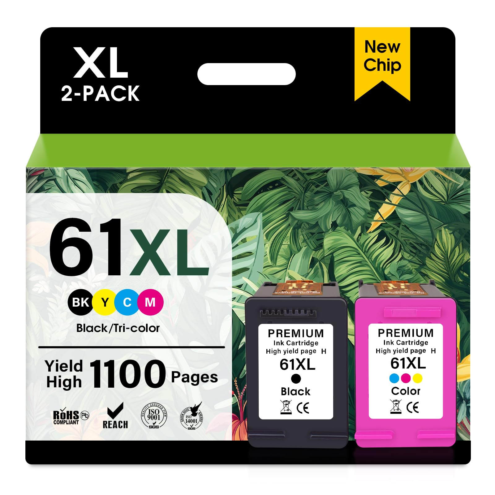 Amazon.com: 61XL Black&Tri-Color Ink Cartridge Combo Pack