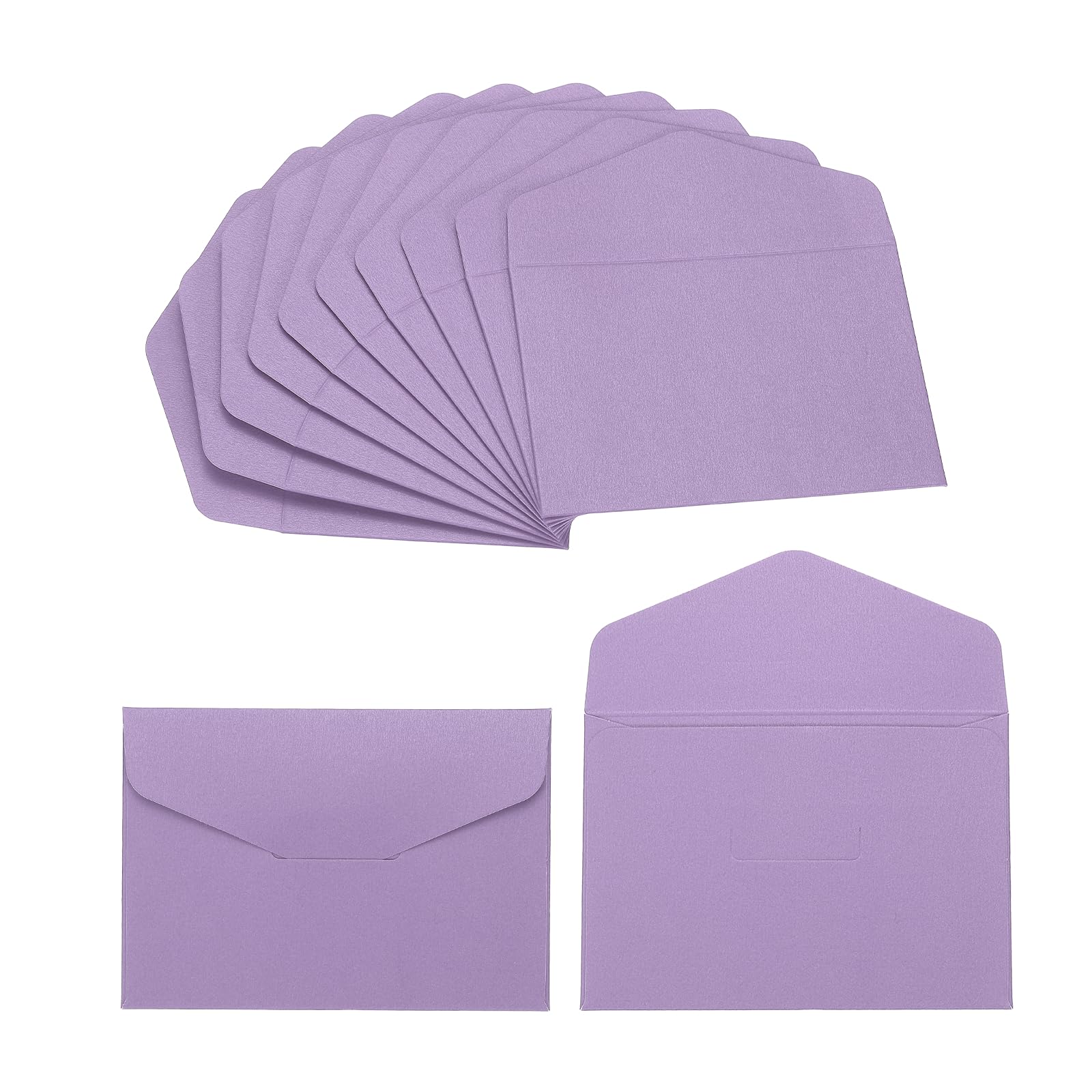 PATIKIL 10 x 7 cm Gift Cards Envelopes, 24pcs Mini Envelopes Small Sleeve Holders Credit Card Size Bulk Colored for Sealing Wax Business Cards Invitations Greeting, Purple