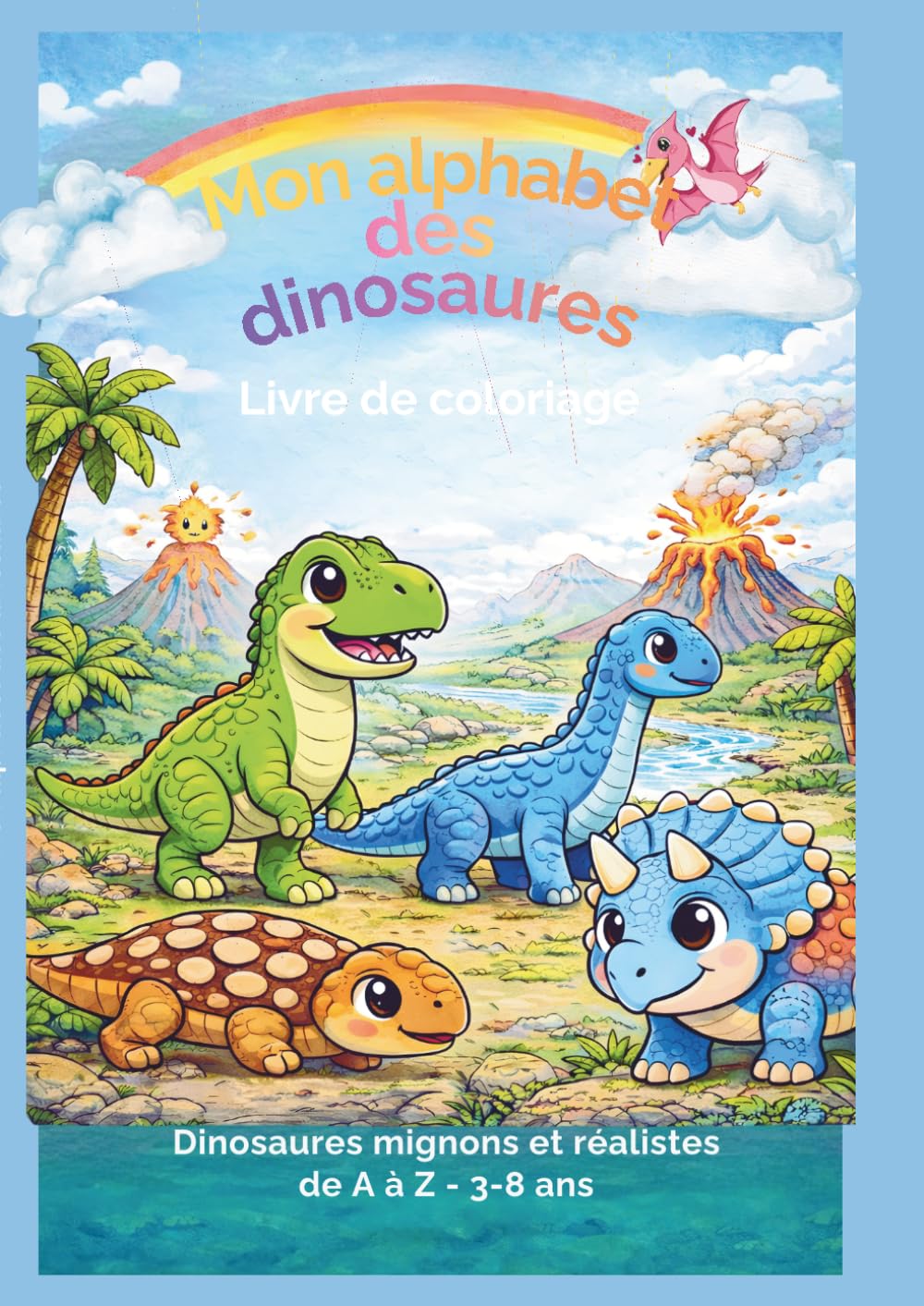 Mon alphabet des dinosaures: Livre de coloriage dinosaures de A à Z