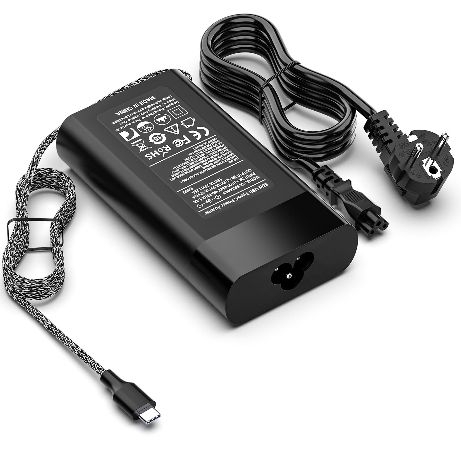 Caricatore USB-C 65W Per HP - Alimentatore Da Viaggio 20V 3.25A Per Spectre, Envy, EliteBook, ProBook, Chromebook (Compatibile Con Modelli Selezionati)