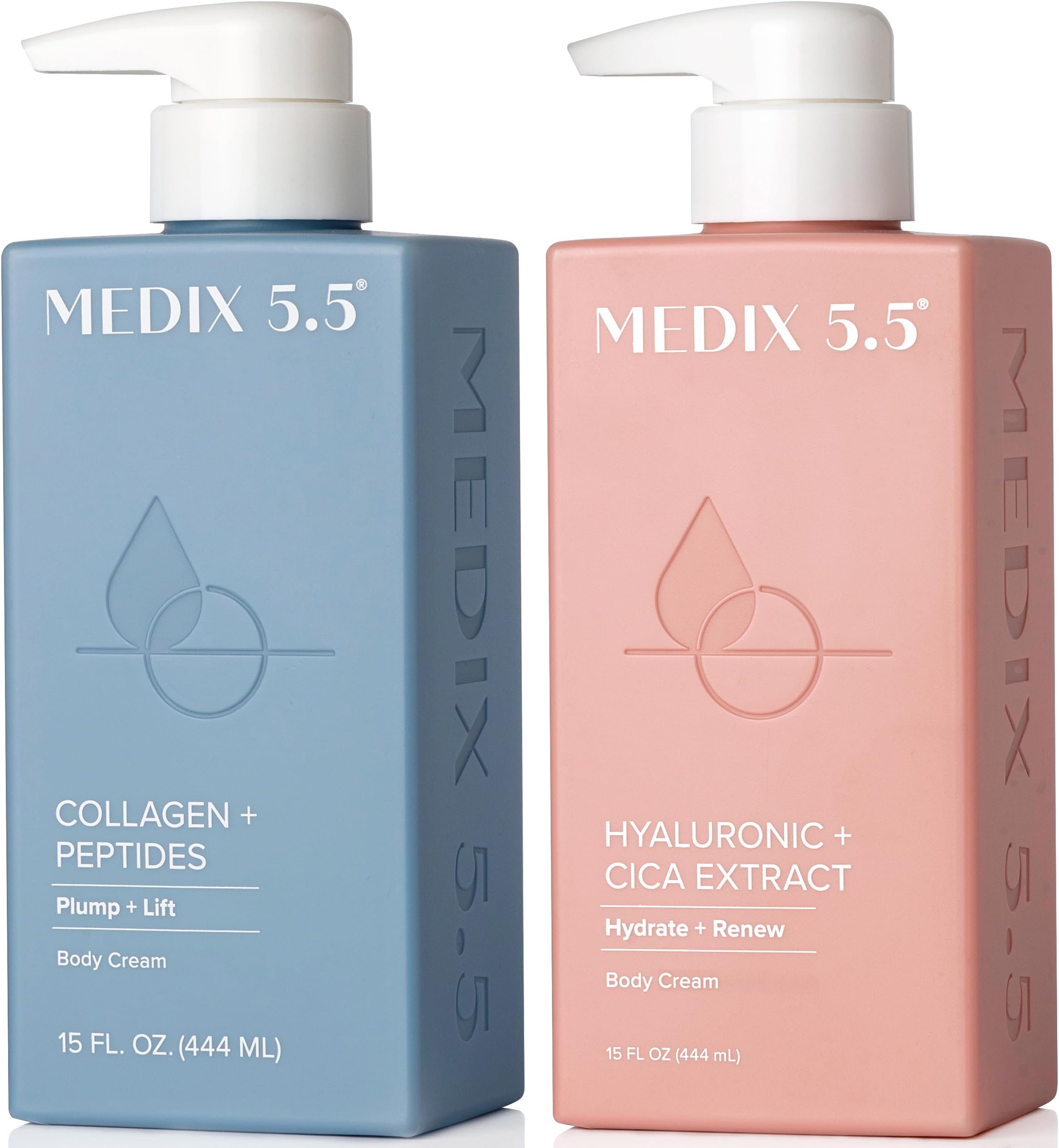 Medix 5.5 Women Firming Collagen Cream + Hyaluronic Acid Body Lotion | Anti Aging Firming Lotion & Face Moisturizer | Crepey Skin, Stretch Marks, & Dry Skin | Skin Care Products | 2 Piece Bundle