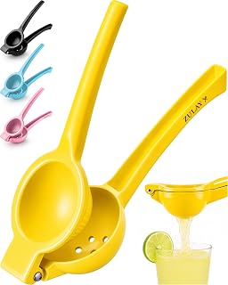Zulay Kitchen Metal Lemon Squeezer, Handheld Manual Citrus Press