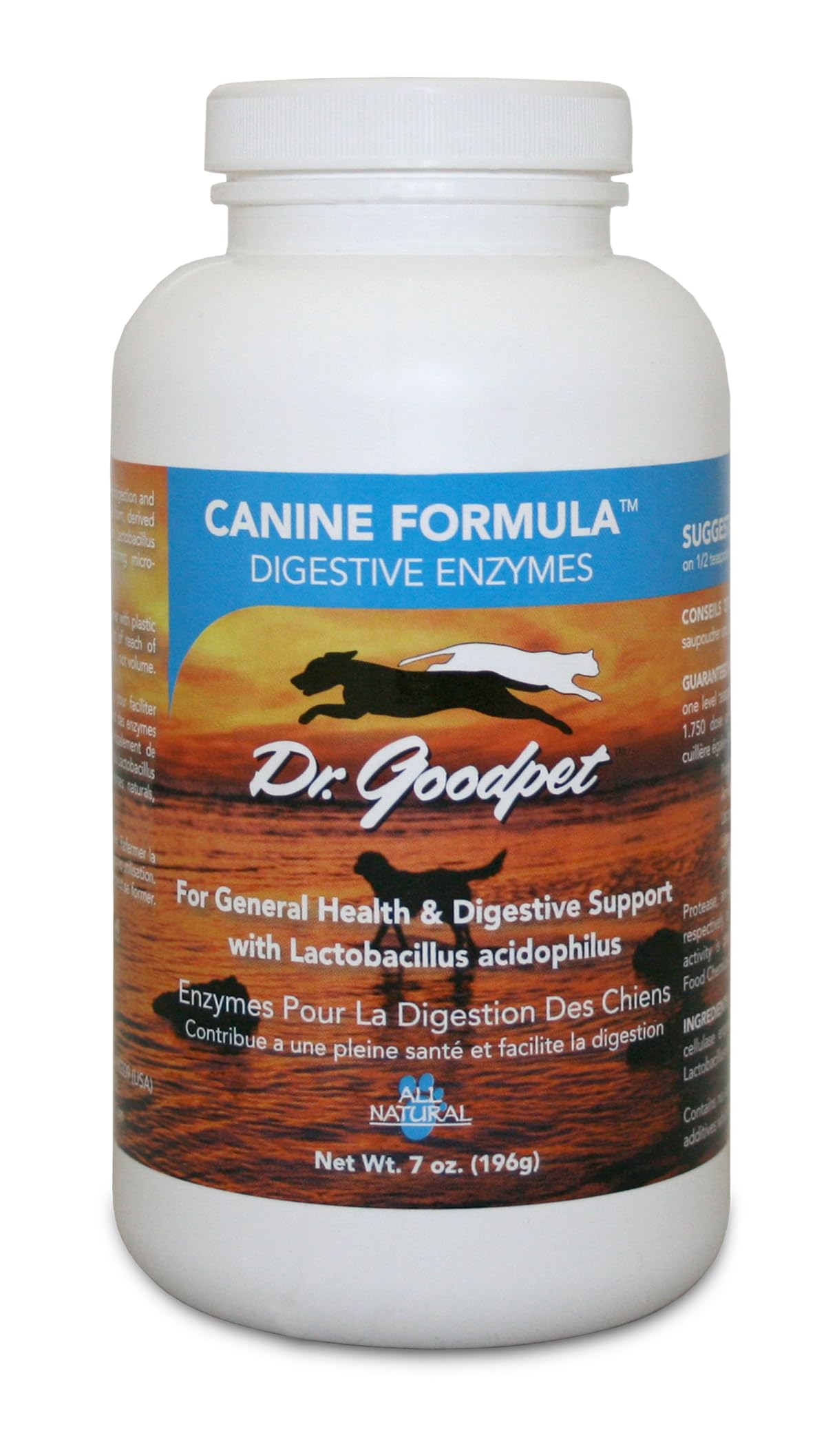 Dr. Goodpet Canine Digestive Enzymes Powder for Dogs – Supports Healthy Digestion, Gas Relief & Nutrient Absorption – Human-Grade Enzymes (Protease, Amylase & Lipase) – 7oz Digestive Supplement