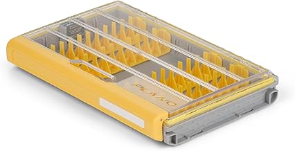 PLANO EDGE 3700 Jerkbait Tackle Box, 14" L x 9" W x 1.9" H, Protects up to 20 Baits, All Purpose Boxes for Fishing, Rustrictor Rust Prevention Technology, Waterproof Seal,