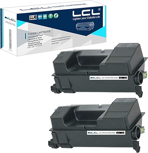 LCL Cartucho de tóner de repuesto compatible para Kyocera TK3122 TK-3122 1T02L10US0 ECOSYS M3550idn FS-4200DN (paquete de 2 unidades), color negro