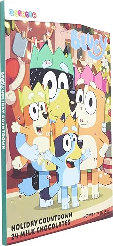 Miniatura 5 de Bluey - Calendario de Adviento con cuenta regresiva para Navidad 2023, 24 días con chocolate, 1.76 onzas
