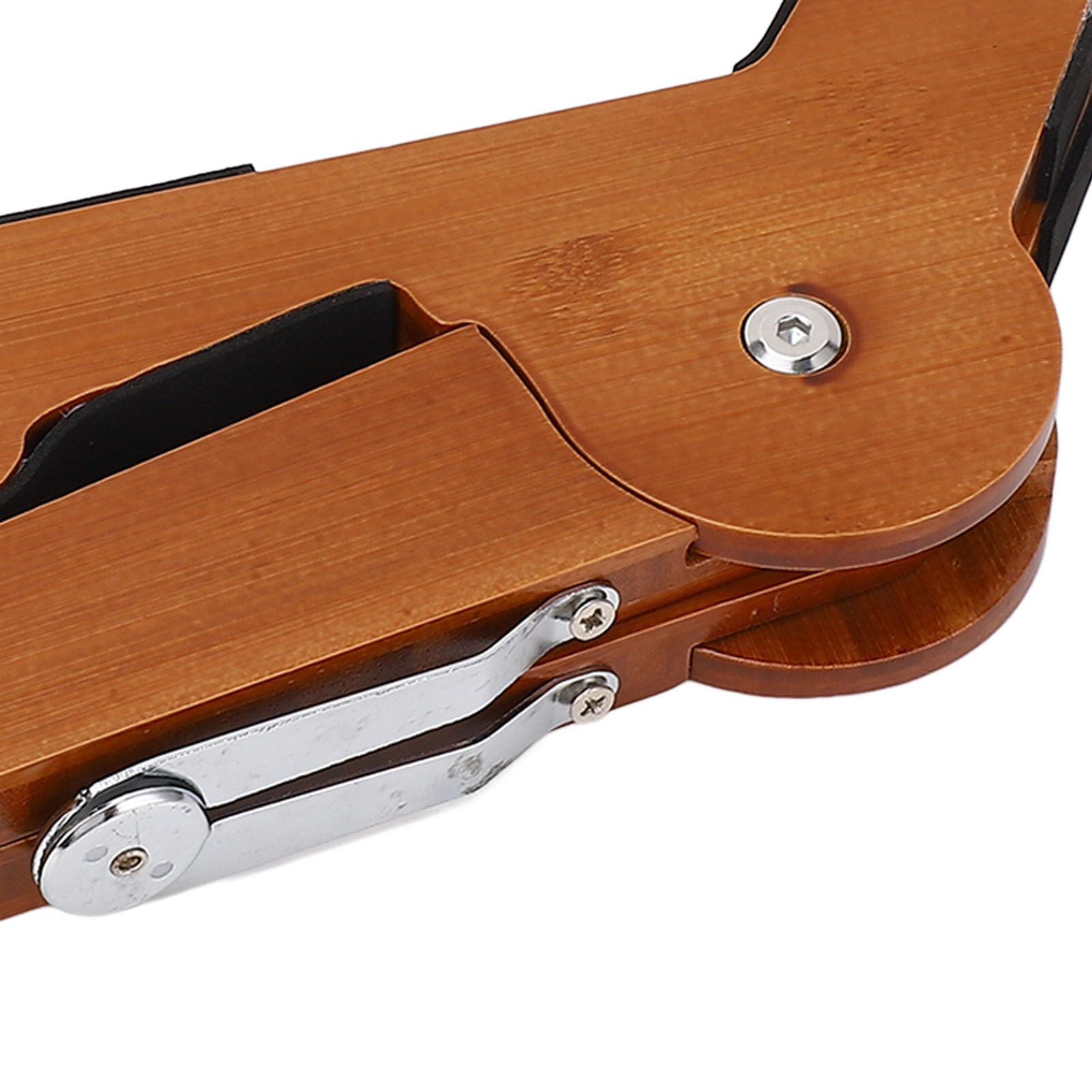 Supporto per chitarra in legno, pieghevole da terra a forma di A, realizzato in mogano massiccio; supporto in legno per chitarra con piedini antiscivolo in gomma,