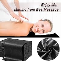 Vista 7 de Sábanas desechables 100 piezas 31" x 71" Sábanas para mesa de masaje de tela no tejida Funda para cama de SPA transpirable para masaje, belleza, 100