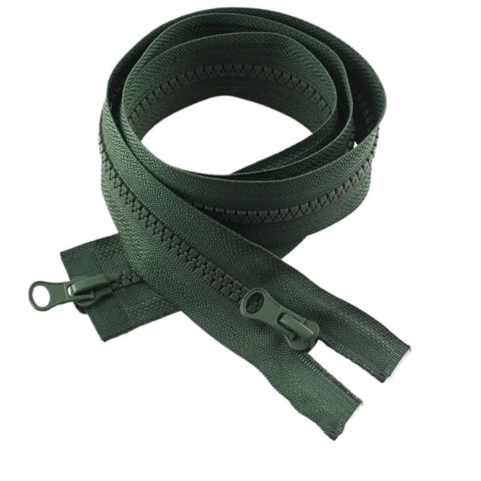 Cerniere in Resina per impieghi gravosi, Cerniera di separazione bidirezionale Misura 5 cursori Doppi 80-150 cm Confezione 2/5(Deep Green,NO5-5PCS-80CM)