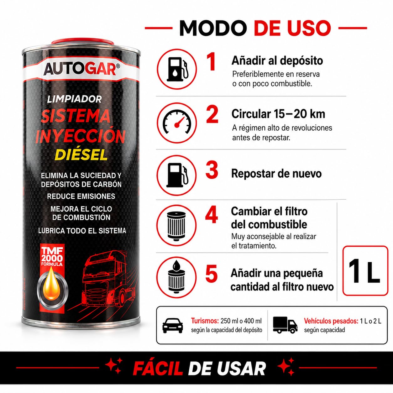 Limpiador para Inyectores Diesel (1L)