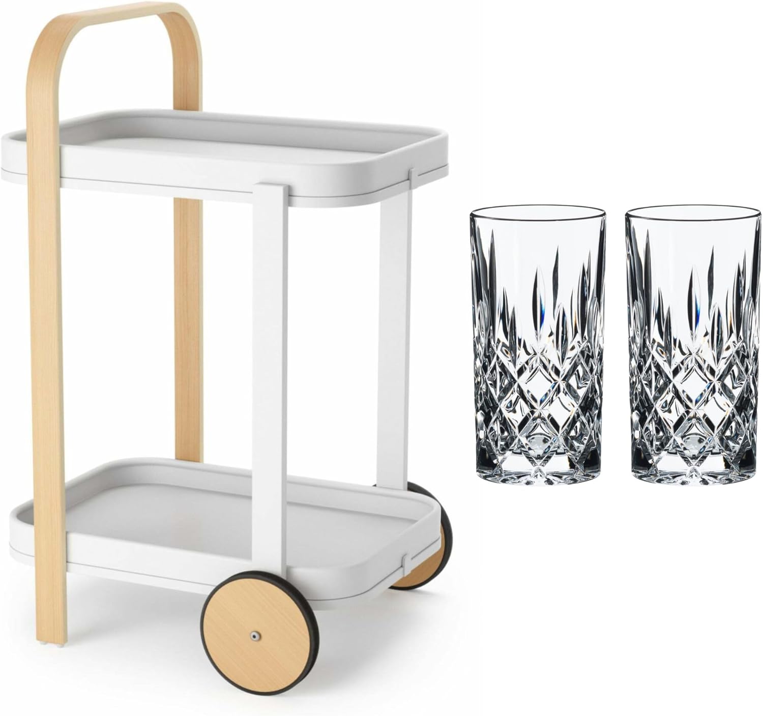 Umbra Bellwood Bar Cart and Serving Trolley with Storage
