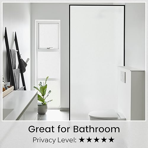 Miniatura 5 de rabbitgoo - Película opaca de privacidad para ventana, cubierta esmerilada extraíble con adhesión estática sin pegamento, control de calor para