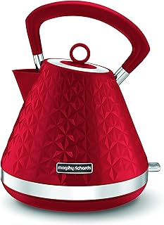 Morphy Richards Vector Pyramid Kettle 108133 Bouilloire Traditionnelle Rouge
