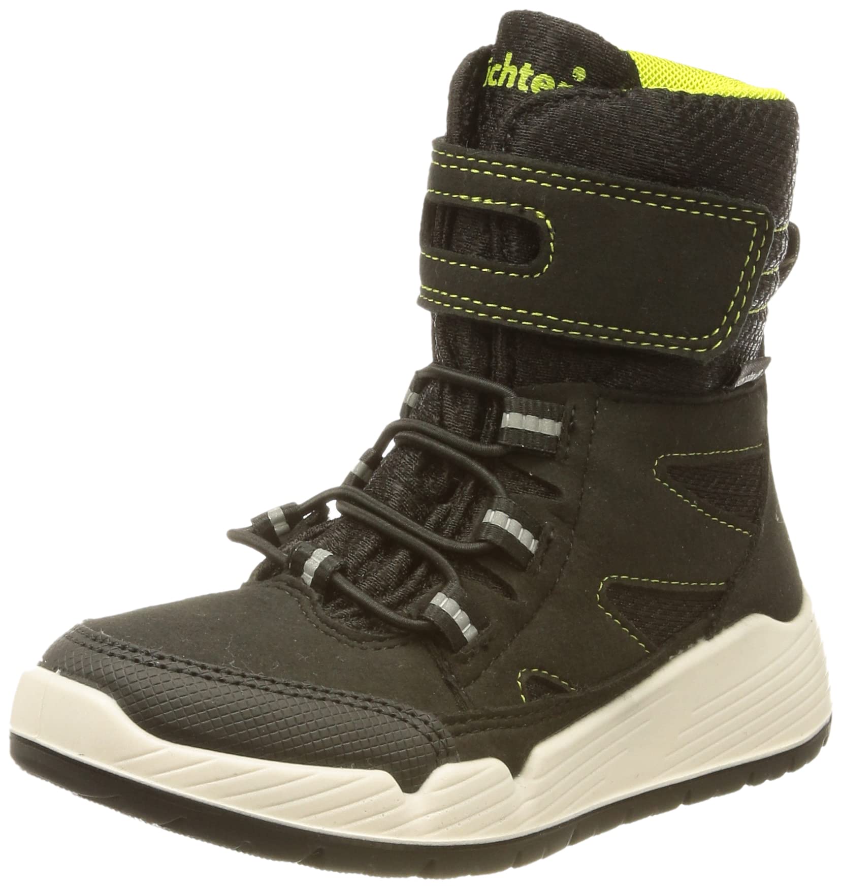 Richter Kinderschuhe RS-1 Snow Boots, Black/Lime, 37 EU