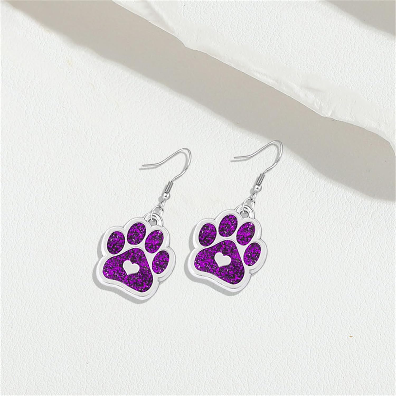 Cat Dog Paw Print Earrings for Women Stainless Steel Fashion Heart Footprint Earring Cute Dog Cat Animal Paw Print Earrings - Image 6