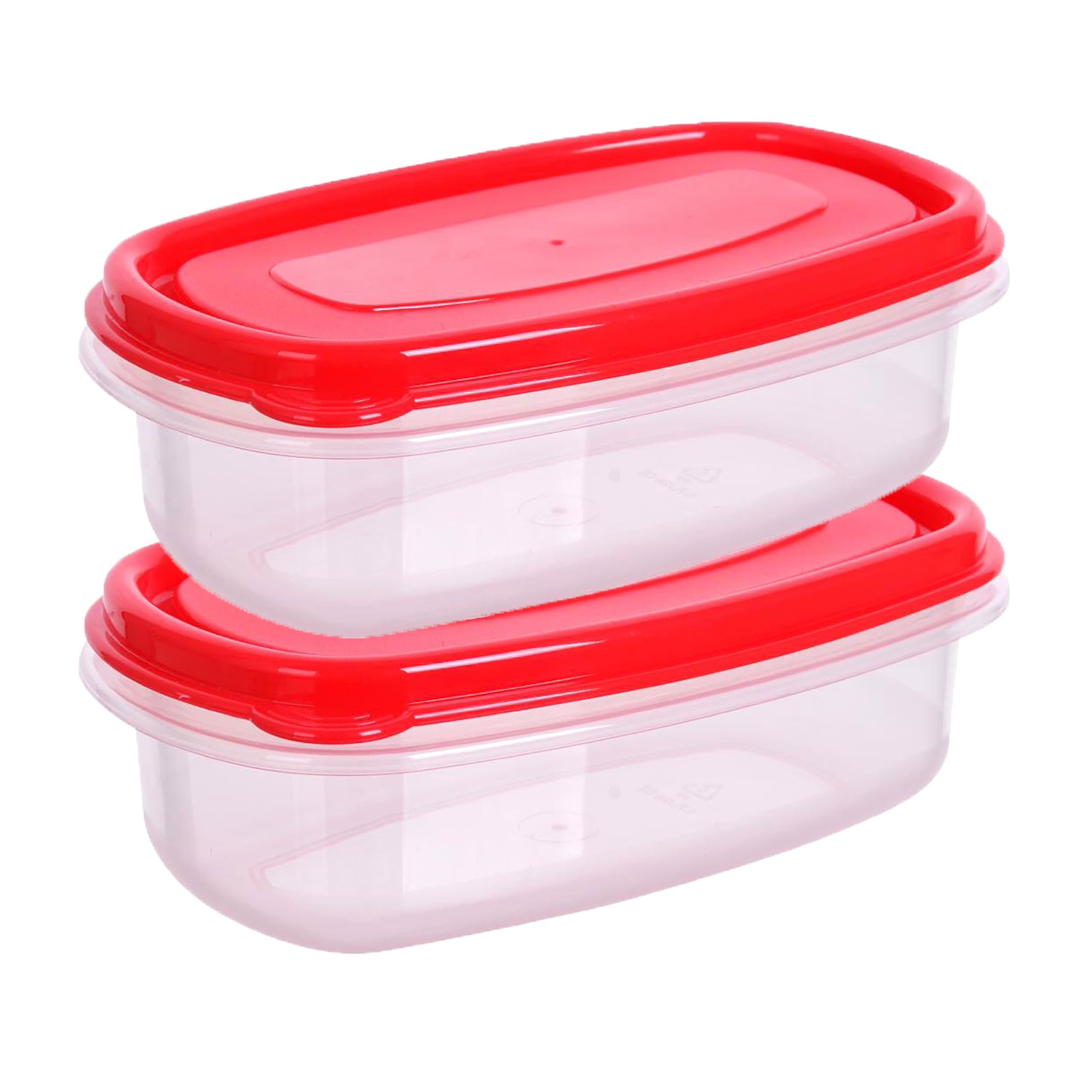 Homeshopa.com 2 Pack Homeshopa Plastic Food Storage Containers, 700Ml Rectangular Leakproof Airtight Bpa-Free Reusable & Stackable Meal Prep Lunch Boxes, Microwave Freezer & Dishwasher Safe