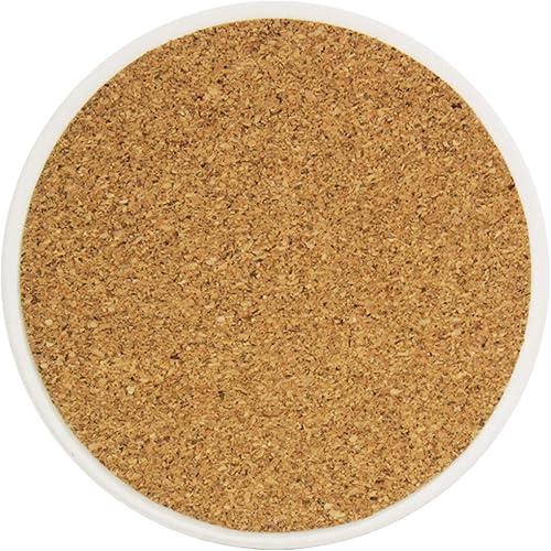 Miniatura 4 de Posavasos absorbentes para bebidas, juego de 4, Chow Chow Dog Round Ceramic Stone Coaster con base de corcho para mesa de madera, regalos únicos