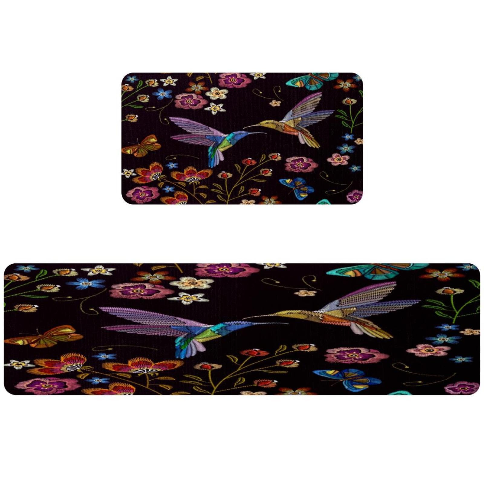 Alfombrillas para cuarto de lavado VAPOKF tapetes de pasillo con colibríes