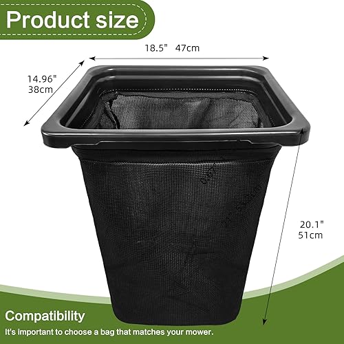 Miniatura 2 de shiosheng 1 bolsa de césped 964-05104 964-04096A 964-04090A para MTD Troy-Bilt, Cub Cadet, Craftsman con fondo duro RZT 42 44 46 48 50 54 60 S