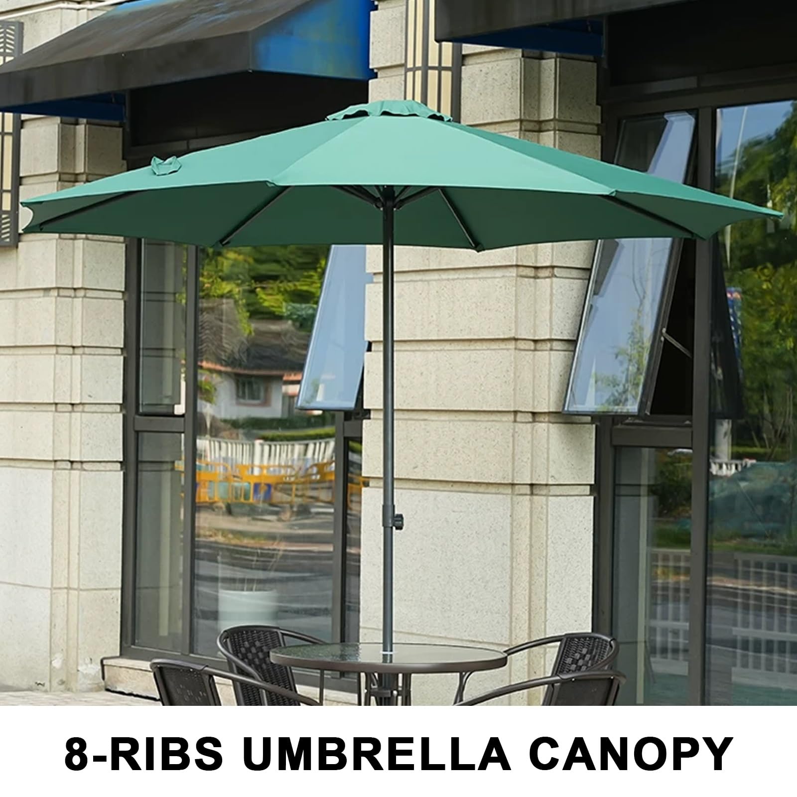 Telo Ricambio Ombrellone UV30+ Copertura Ombra Esterno 8 Stecche