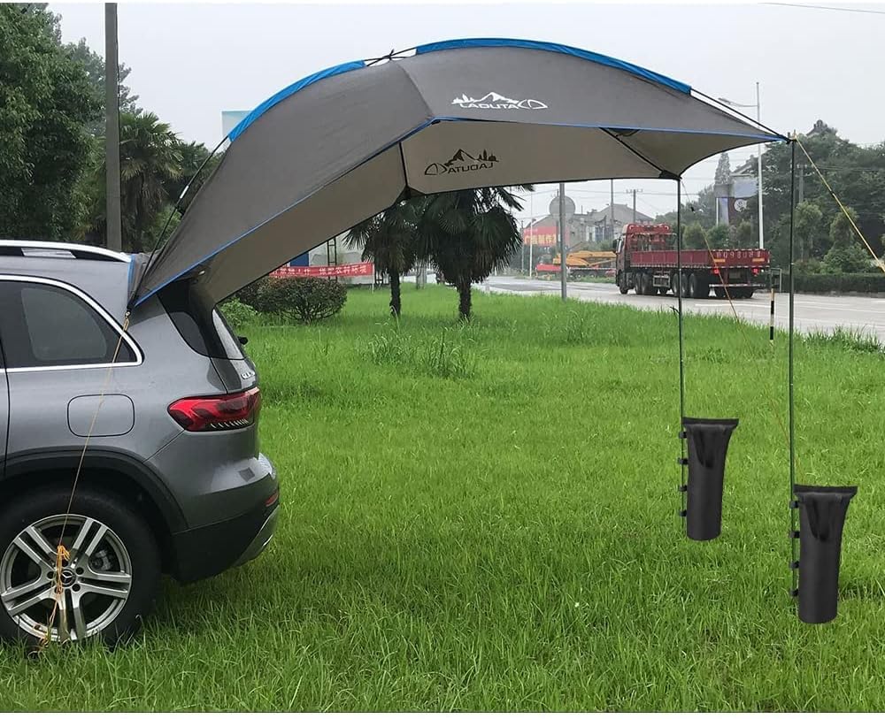 TentHome Toldo Camper Furgoneta Lateral, Toldo Parasol para Coche Camping, Caravana Verano, Autocaravana, Camion, Tienda Maletero, Impermeable, Ligero