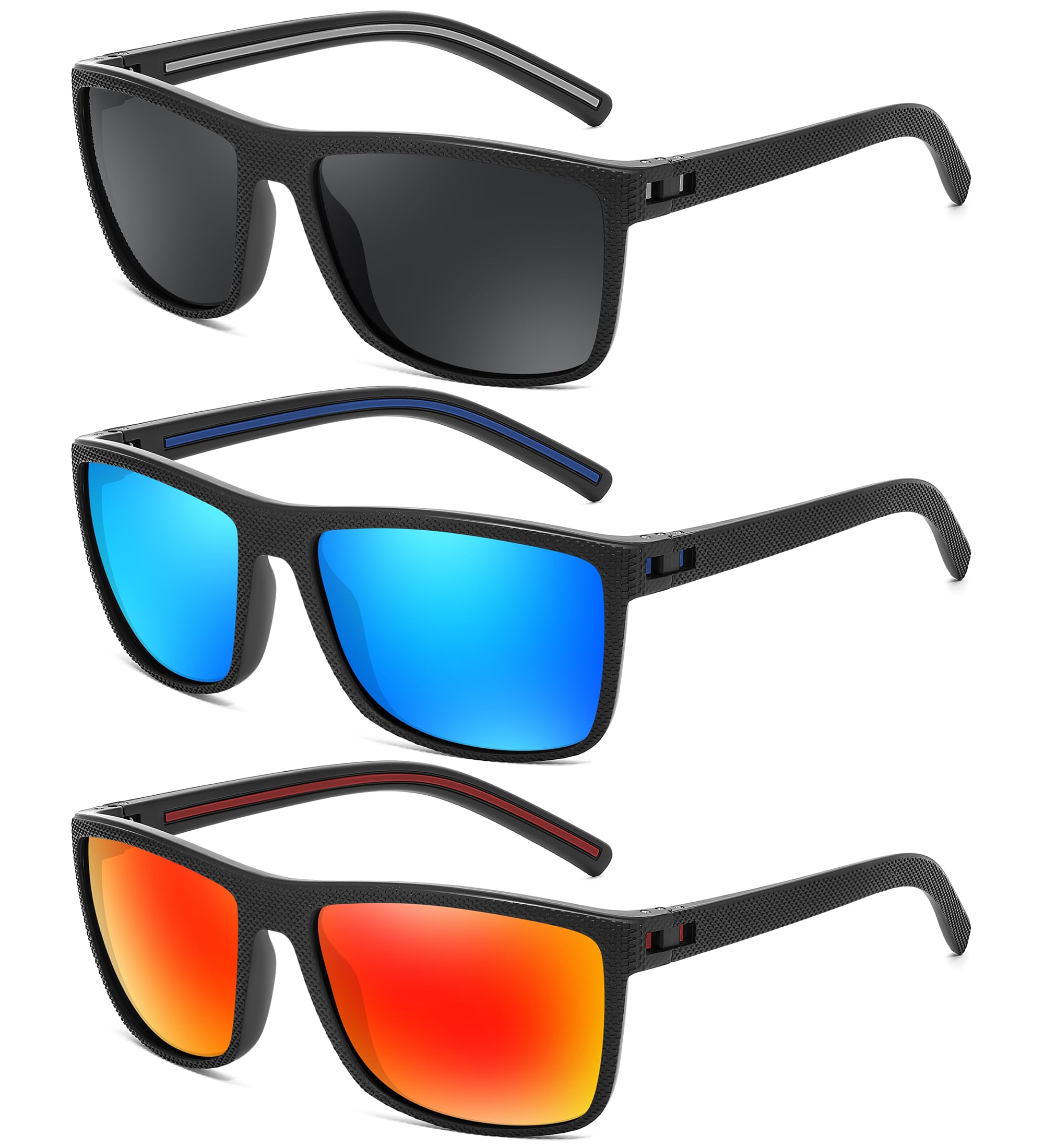 FEISEDY Polarized Sunglasses for Men and Women Lightweight Frame Sun Glasses with UV400 Protection for Driving Fishing B0301