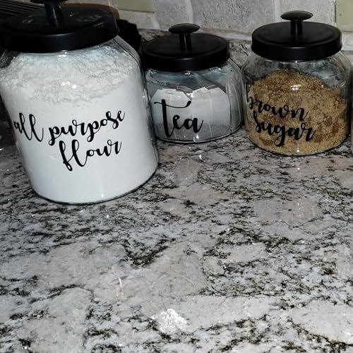 Miniatura 7 de Hyperspace Tarro de cristal para galletas con tapa hermética de metal negro, grande, 2 unidades