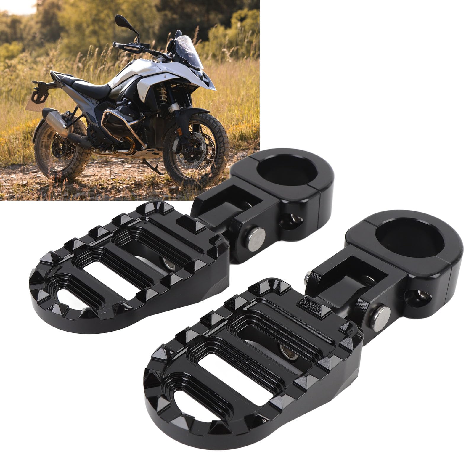 Ausla Pegs Stóp Motocyklowych, Regulacje Aluminium T6063 z regulacją Aluminium z konstrukcją Przyczepności dla Zderzaków 1 do 1,25 Cala dla Motocyklistów