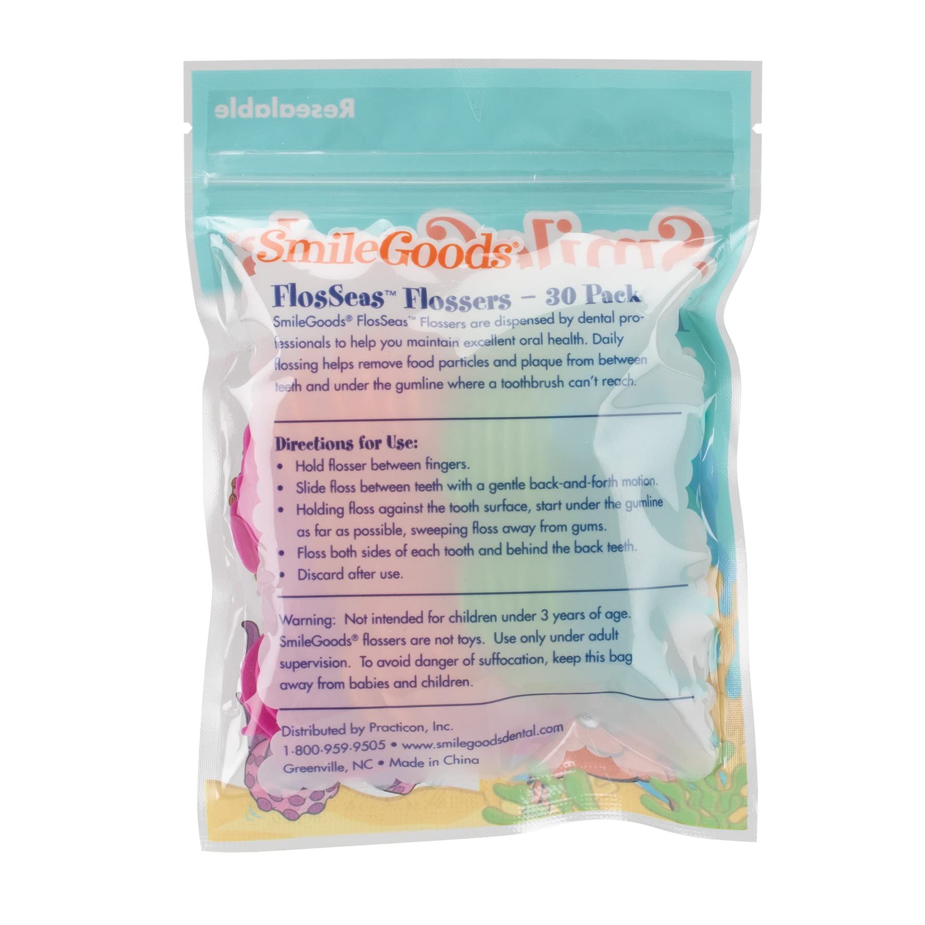 Practicon 7045280 SmileGoods FlosSeas - Hilo dental (360 unidades)