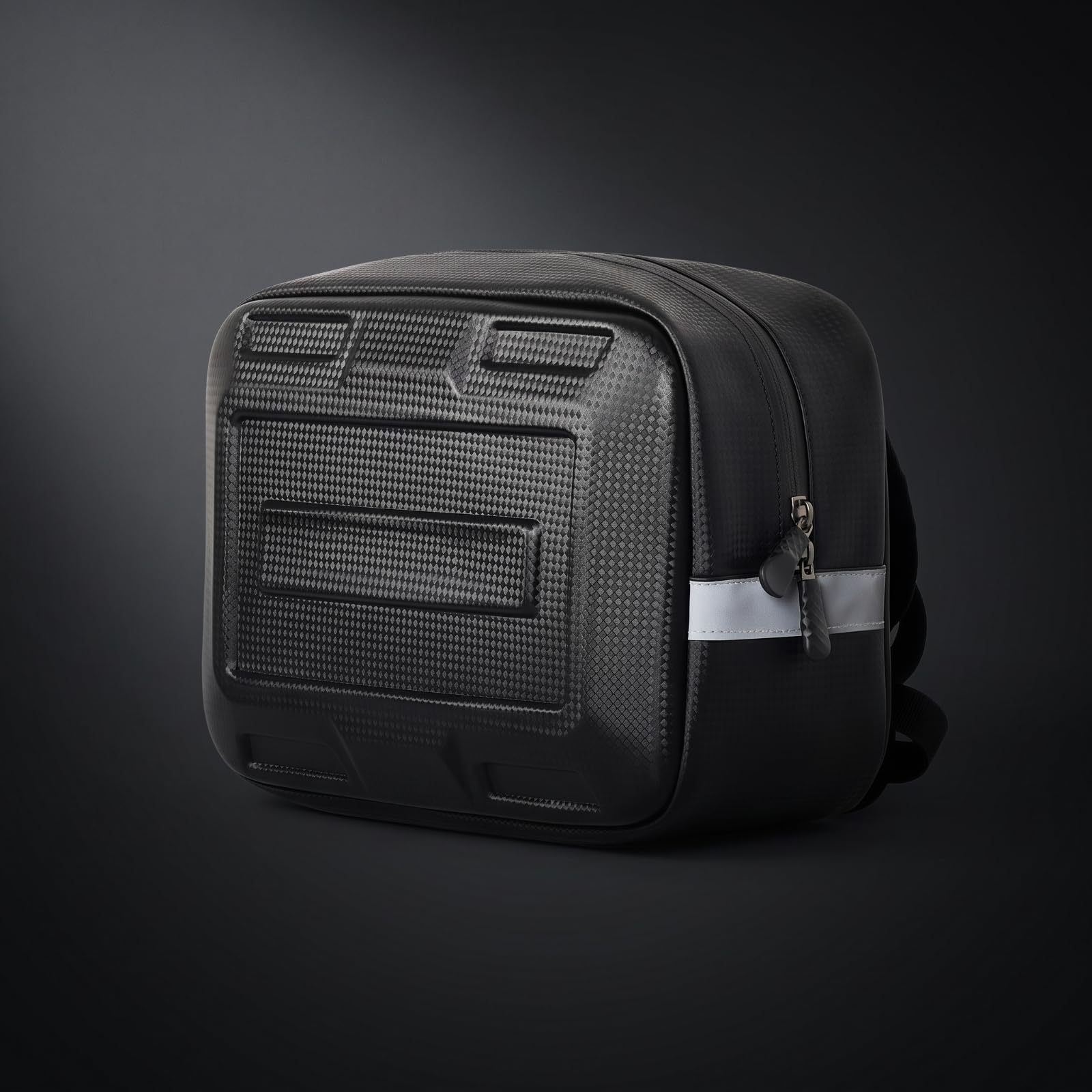 Estuche Rígido para cicleta con Compartimento litros y Exterior con Banda Reflectante para Mantener Artículos Esenciales, Array, Negro, Pequeño