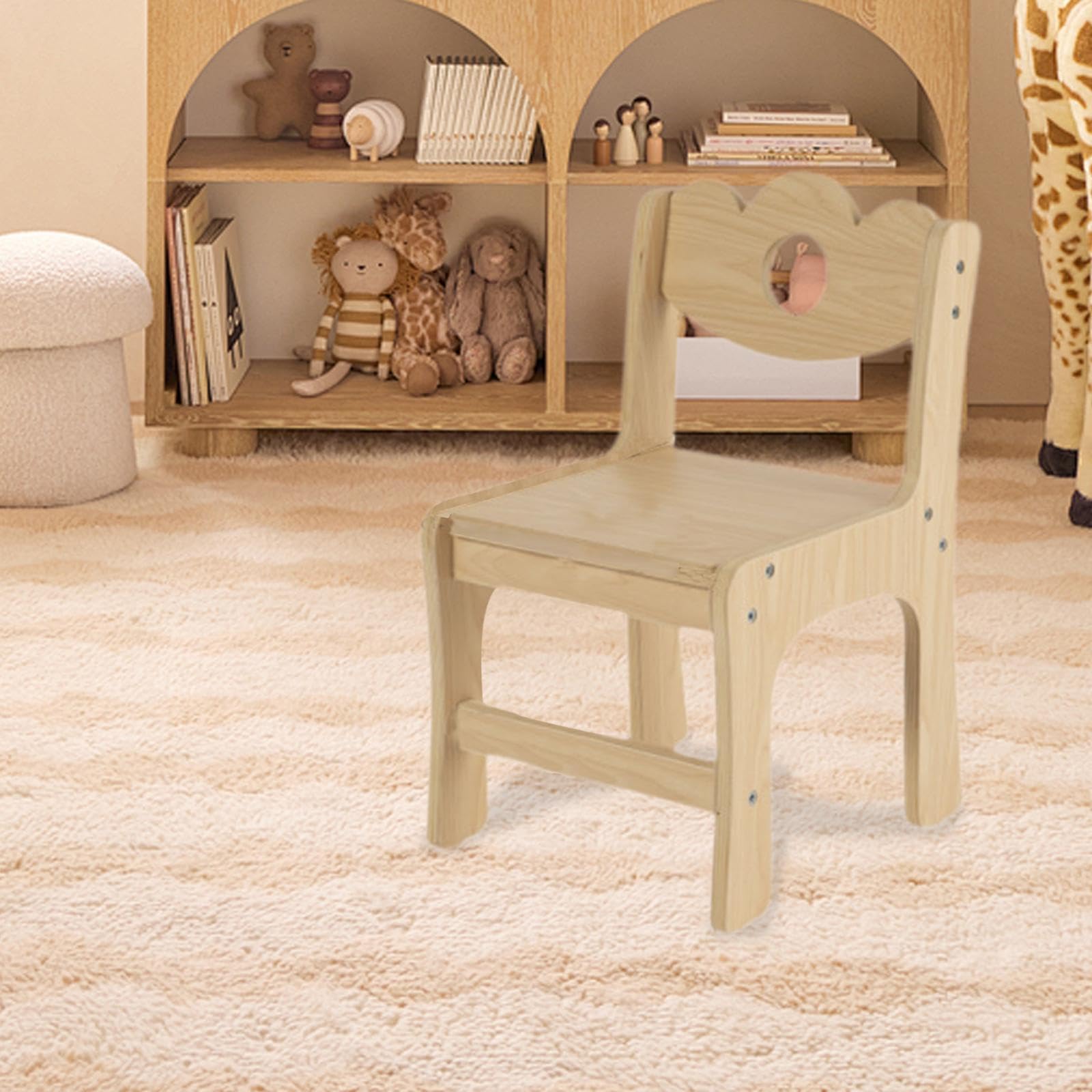 Sedia per Bambini in Legno per Tavolo Sedia in Legno Senza Braccioli per Ragazzi della Scuola