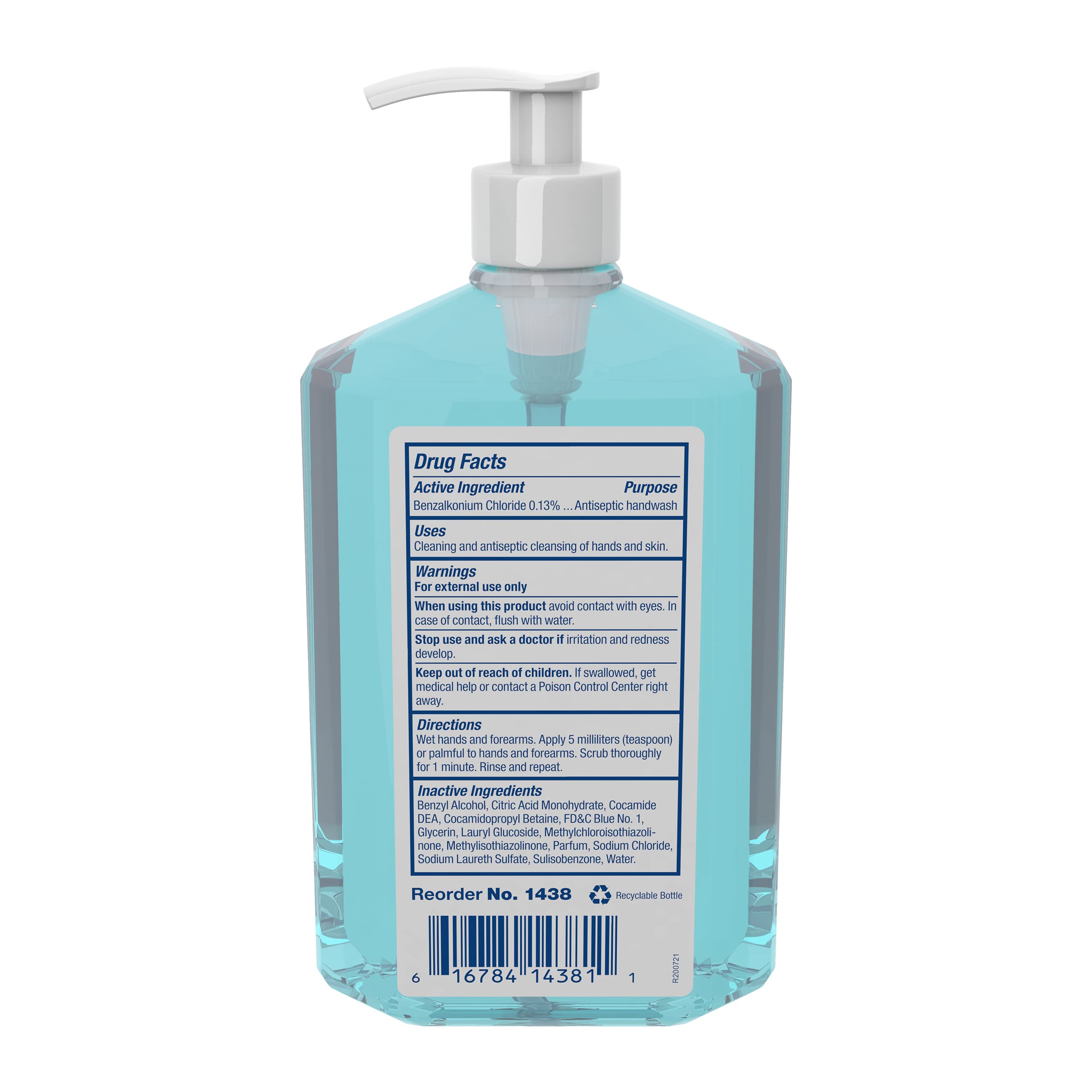 Dynarex 1438 DynaSoap Tropical Beach Liquid Soap in Pump Bottle, 7.5 oz, Pack of 24