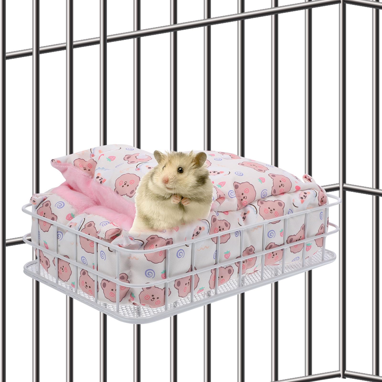 Hamster Hängebett aus Metall und Baumwolle, 1 Satz, Verdickt