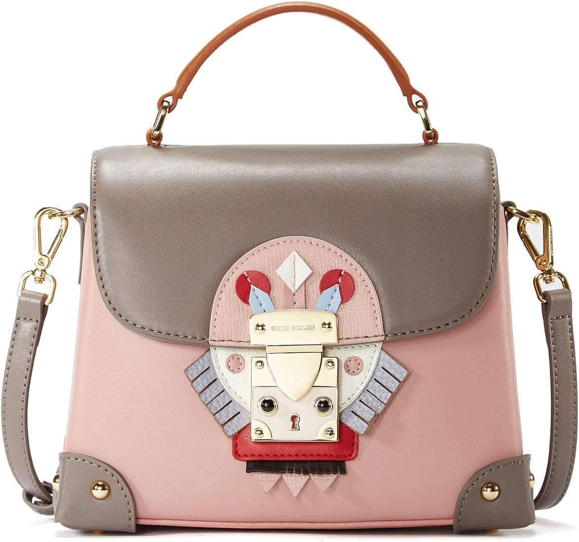 Influencer Niche Womens Handbags Indian Style Padlock Handbags for Women Shoulder Bag Chic Purses and Handbags Pink