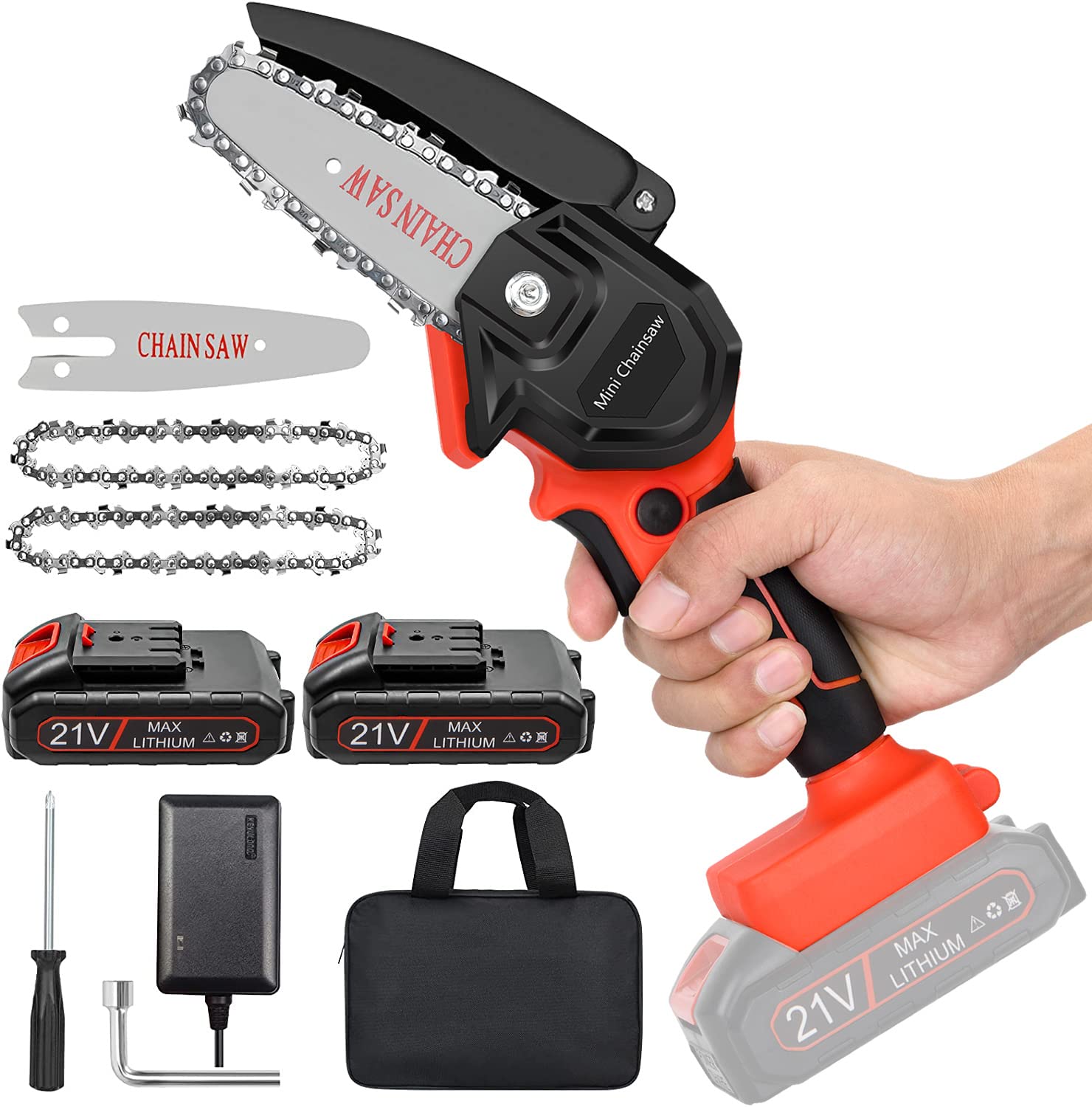 Amazon.com: Mini Cordless Chainsaw Kit 