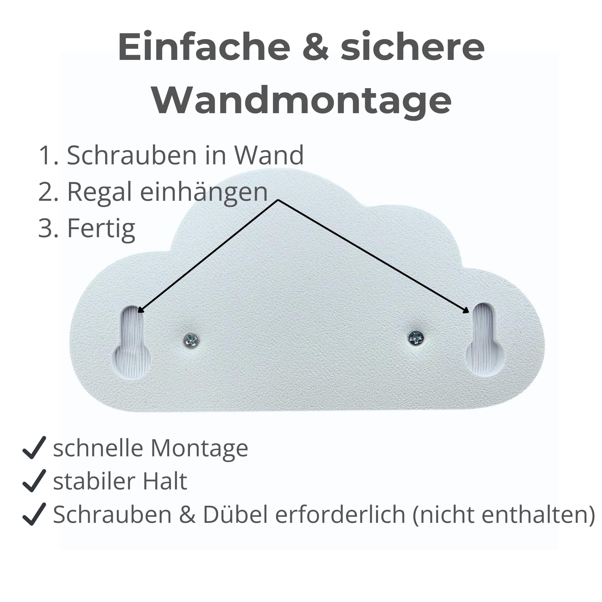 3er Wolken-Set Weiß passend/Kompatibel für die Toniebox Toniefiguren