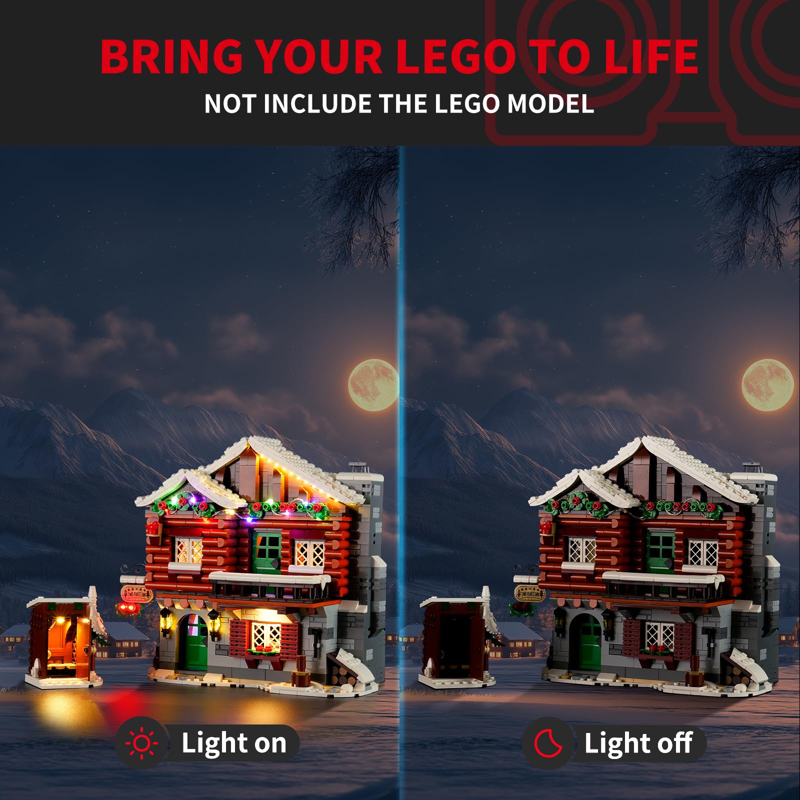 BRIKSMAX 2.0 Light Kit for Lego Alpine Lodge -Innovative Led Lighting Compatible with Lego Icons 10325 - Not Included Lego Set - Image 2