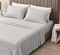 Vista 25 de 4-Piece Full Size Stripe Microfiber Sheet Set - Ultra-Soft, Brushed Bedding Sheets & Pillowcases - Wrinkle Free, Comfortable, All-Season Bed Sheets