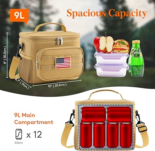 Miniatura 3 de Lifewit Lonchera táctica para hombres, bolsa de almuerzo aislada para adultos, bolsa de almuerzo grande resistente a prueba de fugas para mujeres