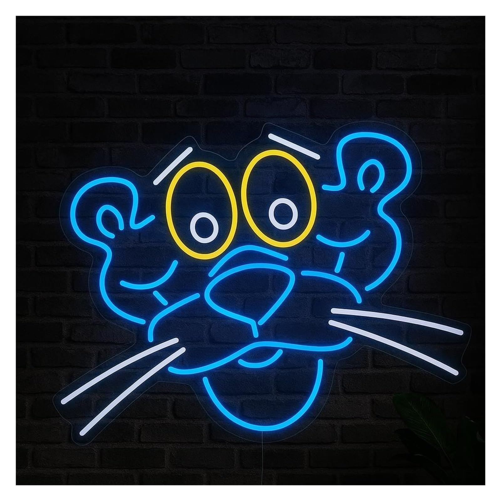 Shouxi B Sign Lamp Panther Pink Neon Sign, Suitable For Living Room, Game, Ar Decor With Dimmable 51Cm