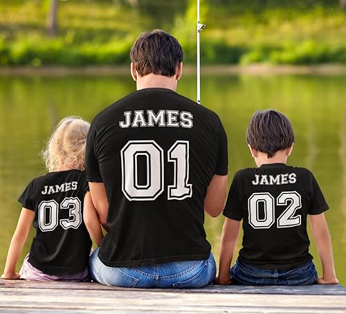 Miniatura 2 de Custom Names Father's Day Father And Me Tshirt, Personalized Dad Shirt,Fathers Day Gift, Fathers Day Shirt, Dad & Son Personalized Last Name Shirt,
