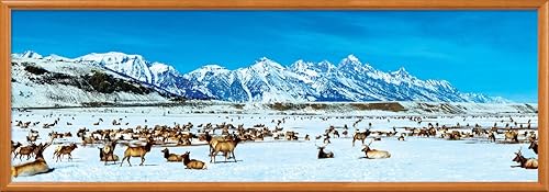 Miniatura 9 de MasterPieces - Rompecabezas de 1000 piezas, diseño panorámico de refugio de alce, divertido para adultos, familia, niños de 13 x 39 pulgadas